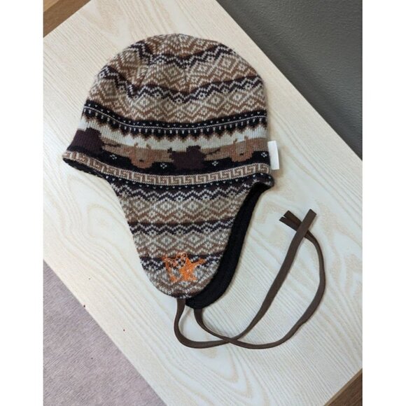 True Religion Brown Nordic Wool Winter Beanie Hat Adult One Size - Picture 2 of 7